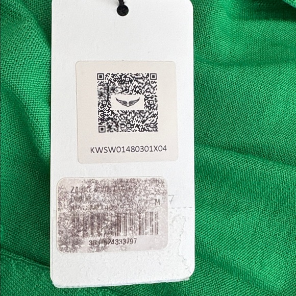 Zadig & Voltaire Vibrant Green Open-Back Wool Sweater - Picture 5 of 5